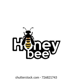Bee logo on white background