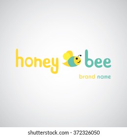 bee logo for product and store template design vector