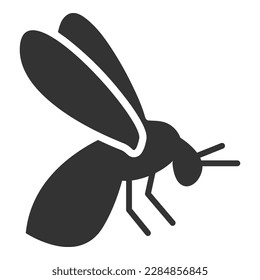 Bee logo silhouette icon design template illustration isolated