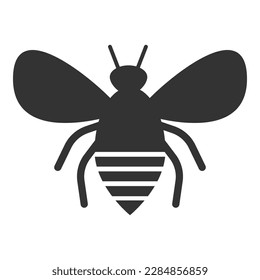 Bienenlogo Silhouette-Symbol-Design-Vorlage einzeln