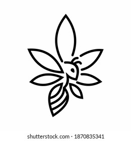 bee logo , simple and clean