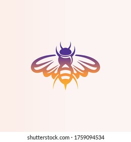 Bee logo simple creative inspiration for business template vector design