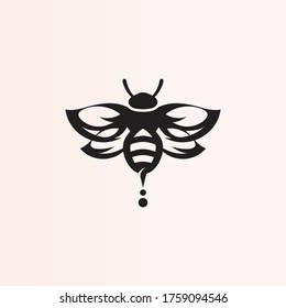 Bee logo simple creative inspiration for business template vector design
