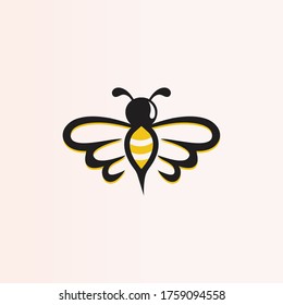Logo de Bee inspiración creativa simple para diseño vectorial de plantillas de negocio