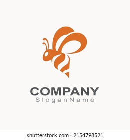 Bee logo simple creative inspiration for business template vector animal design