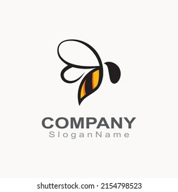 Logo de Bee inspiración creativa simple para plantilla de negocio diseño vectorial animal