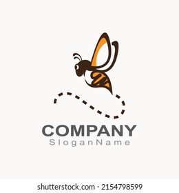 Bee logo simple creative inspiration for business template vector animal design