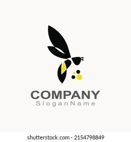 Bee logo simple creative inspiration for business template vector animal design