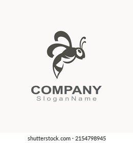 Bee logo simple creative inspiration for business template vector animal design