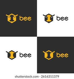 bee logo, simple modern bee logo design