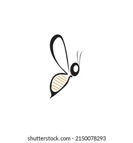 bee logo and symbol Design vector