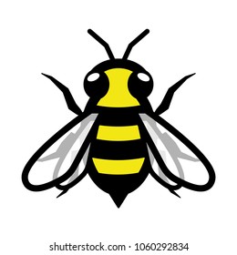 Bee logo symbol icon sign. A simple bee illustration, isolated.