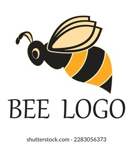 Símbolo del logotipo de abeja. Diseño de galería de símbolos. Ilustración del vector de tatuajes.