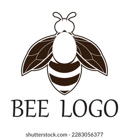 Símbolo del logotipo de abeja. Diseño de galería de símbolos. Ilustración del vector de tatuajes.