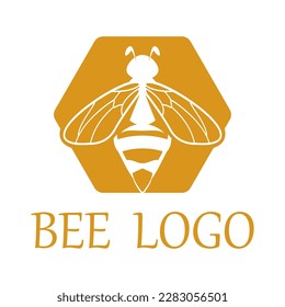 Símbolo del logotipo de abeja. Diseño de galería de símbolos. Ilustración del vector de tatuajes.