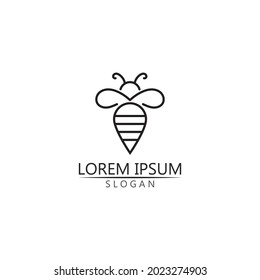 Bee Logo and symbol template vector