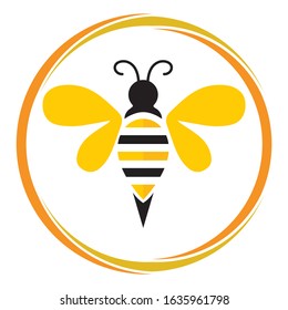 bee logo and symbol vector templates