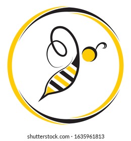 bee logo and symbol vector templates