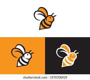 bee logo and symbol vector templates