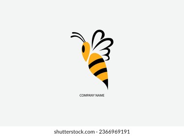 bee logo and symbol vector templates