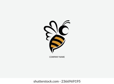 bee logo and symbol vector templates