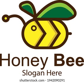 Bee logo template design icon