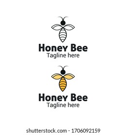 Bee logo template design vector