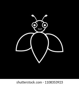 bee logo template vector