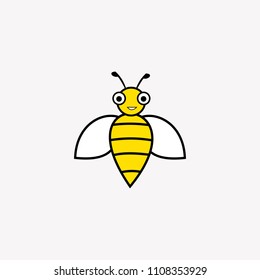 bee logo template vector