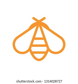 Bee logo template vector honey icon design