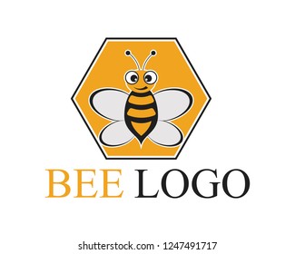 Bee Logo Template vector icon illustration design
