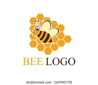 Bee Logo Template vector icon illustration design