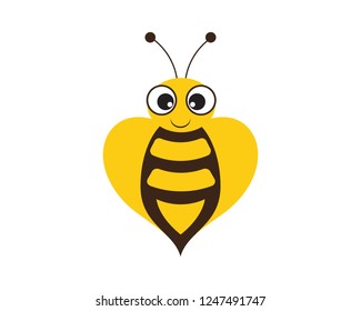 Bee Logo Template vector icon illustration design