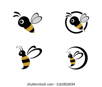 Bee Logo Template vector icon illustration design