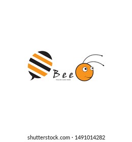 Bee Logo Template vector icon illustration design