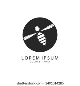 Bee Logo Template vector icon illustration design