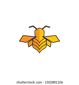 Bee logo template vector icon