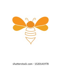 Bee Logo Template vector icon illustration design