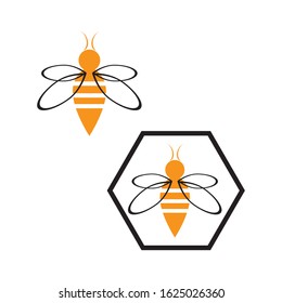Bee Logo Template vector icon illustration design