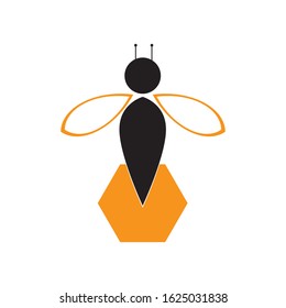 Bee Logo Template vector icon illustration design