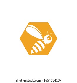 Bee Logo Template vector icon illustration design