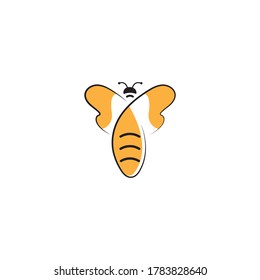 Bee Logo Template vector icon illustration design