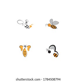 Bienenlogo Vorlage Vektorsymbol-Design