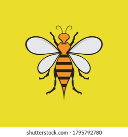 Bee Logo Template vector icon illustration design
