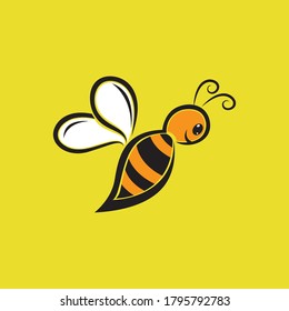 Bee Logo Template vector icon illustration design
