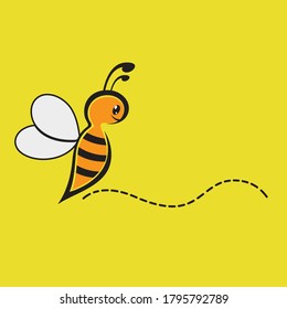 Bee Logo Template vector icon illustration design
