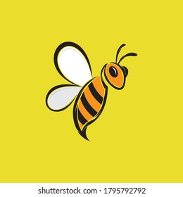 Bee Logo Template vector icon illustration design

