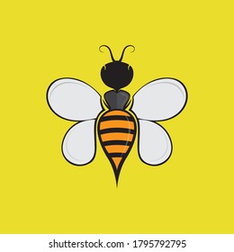 Bee Logo Template vector icon illustration design
