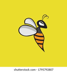 Bee Logo Template vector icon illustration design
