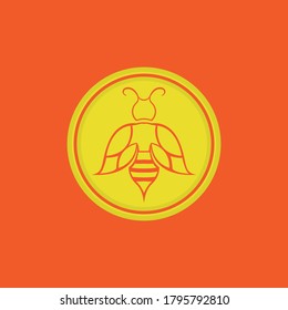 Bee Logo Template vector icon illustration design
